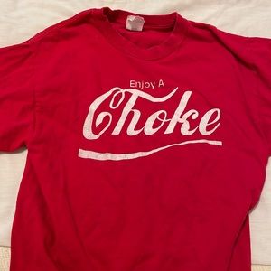 Enjoy a choke graphic tee. size fits small - medium